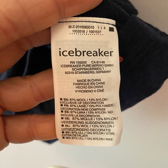 NWT icebreaker Navy Blue Wool Blend Short Sleeve Tee T-shirt Lightweight Men XL - Picture 12 of 12